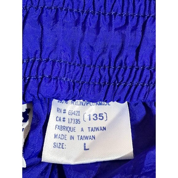 Vintage 90s Reebok Jazzy Nylon L Swim Shorts Elastic Waist Lightweight - Picture 4 of 12